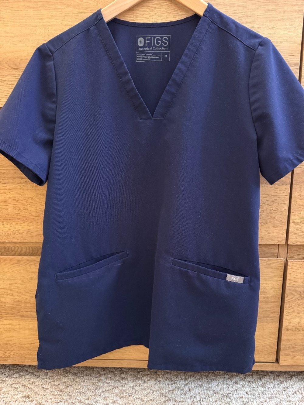 Figs Scrub Top Casma M Navy